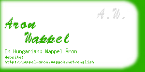 aron wappel business card